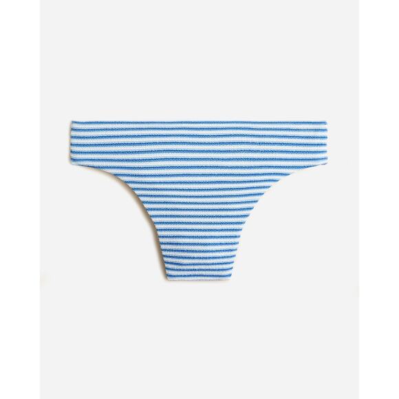 New J. Crew Striped Textured High Rise Bikini Swim Bathing Suit Bottom Size 2X - Picture 1 of 8